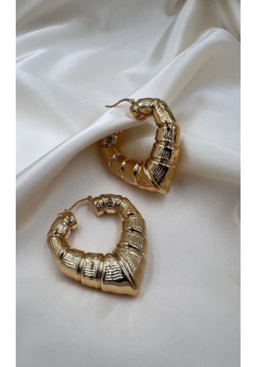 Bb Xuping Vip Büyük Boy Kalp Küpe Altın