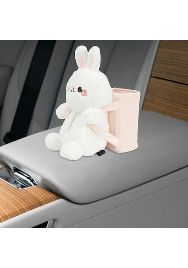 Pazly Ve Tavşan Suntek Mendil Kutusu - Ev, Araba, Çöp İçin 2'si 1 Arada Çok Renkli