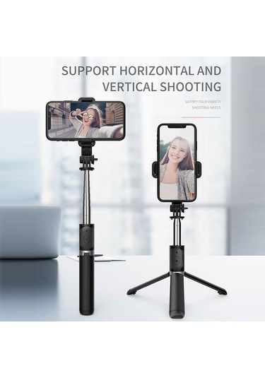 Kablosuz Bluetooth Selfie Sopa Katlanabilir Monopod Dolgu Işığı Deklanşör Uzaktan Kumanda Iphone Xiaomi Huawei İos Uyumlu Android İçin Wıth Light