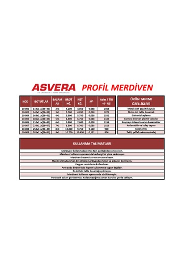 4+1 Galvanizli Profil Merdiven Katlanır Dayanıklı Tasarım Ev Bahçe Ofis Kullanımı İçin Uygun
