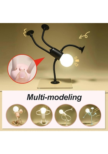 Kalıplanabilir Komik Sporcu Gece Lambası, Kendin Yap Şekilli Gece Lambası, Mükemmel  Beyaz