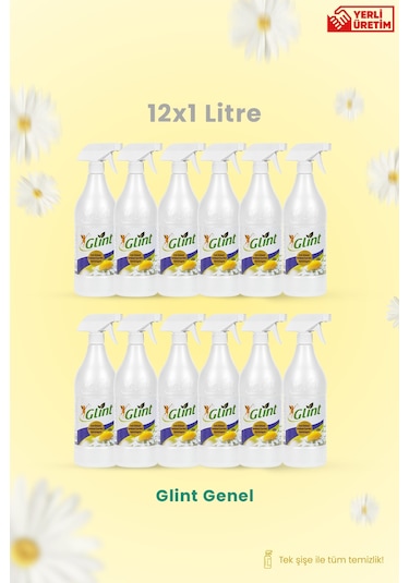 Glint Çok Amaçlı Bitkisel İçerikli Temizlik- 12x1 Litre 12'li Set