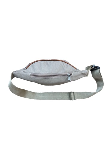 Monte Lui Unisex Kanvas Kumaş Bel Ve Çapraz Çanta Bej