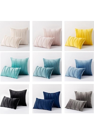 Koyu Pembe Yenı 18 "20" Kadife Düz Yumuşak Minder Örtüsü Atmak Yastık Kılıfı Kanepe Ev Dekor 50x50cm