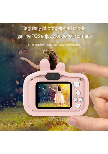 1080p Çocuk Dijital Kamera Çocuklar İçin Video Çift Lensli 2.0 İnç Ips 8x Zoom