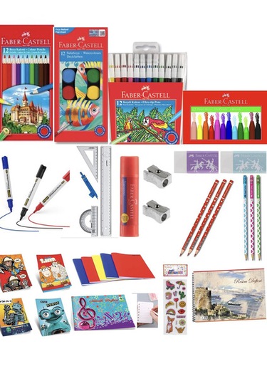 Faber-castell Kırtasiye Set İlkokul 2. 3. 4. Sınıf Tam Set 30 Prç