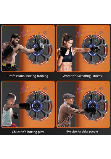 Bluetooth Hoparlör Özellikli Duvar Boks Makinesı 9 Mod Seviye Ayarlı Müzikli Boks Makinesı