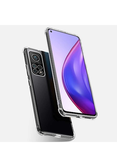 Xiaomi Mi 10t 5g - Mi 10t Pro 5g Kılıf Zore Nitro Anti Shock Silikon Kılıf Renksiz