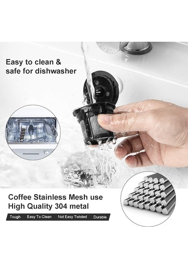 Pazly Keurig 2.0/1.0 Uyumlu K Cup Filtre, 12'li Paket, Siyah, Bpa İçermez, Sürdürülebilir Siyah