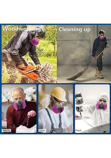 Trendooze 6200 İle 2097 Gaz Maskesi - Formaldehit Ve Sprey Boya Filtreli