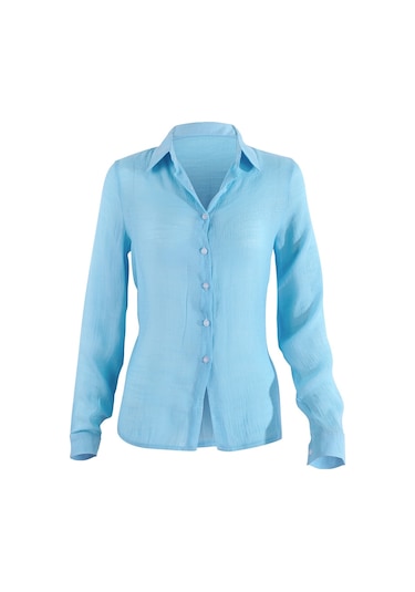 Sones İlkbahar Ve Sonbahar Rahat Bol Uzun Kollu Nefes Alabilir Keten Gömlek Siyah