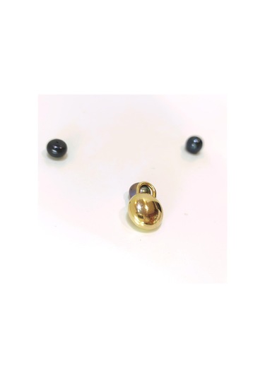 Altın Ürünler Asma Kilit Yuvarlak Çanta Kolye Ucu 14 Ayar