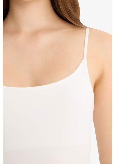 Defacto İnce Askılı Basic Düz Çıtçıtlı Body F9522ax25auwt32 Beyaz-wt32