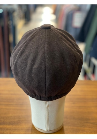 Hamze Peaky Blinders Tarz İngiliz Model Kaşe Kumaş Kasket Şapka Kahverengi