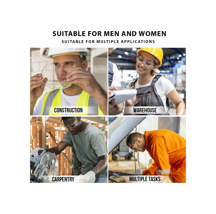 Willowhaven Gri Anti Fog Güvenlik Gözlüğü Toz Darbeye Dayanıklı Sprey Geçirmez İç Ve Dış Kullanım