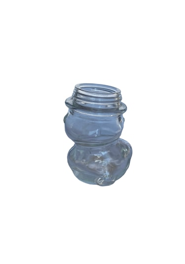 Ayı Cam Şişe - Mantar Tıpalı Ayı Şeklinde Cam Şişe - 75 Ml 5 Adet