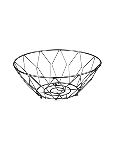 Yuntech01 Kahverengi Karbon Çelik Mutfak Meyve Sepeti - Ev Dekorasyonu, Atıştırmalık Depolama, Masaüstü Organizer Siyah