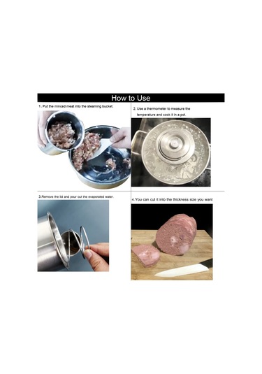 Termometreli 304 Paslanmaz Çelik Jambon Pres Makinesi, Et Kümes