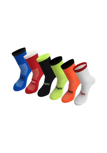 Mavi Bisiklet Çorapları Nem Emici Bisiklet Çorapları Boyutu 7-12 Mavi