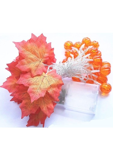 6 M Akçaağaç Yaprakları Peri Dize Işıklar Cadılar Bayramı 3d Kabak Işıkları Lamba Cadılar Bayramı Şükran Günü Güz Noel Partileri Dekorasyon 6m Diğer