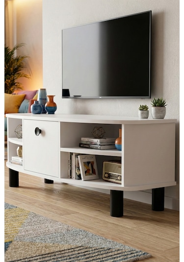 Tv Sehpası 136 Cm Kapaklı Raflı Çok Amaçlı Televizyon Ünitesi Salon Oturma Odası Vienna 5014 Atlantk Beyaz Tv Sehpası 136 Cm Kapaklı Raflı Çok Amaçlı Televizyon Ünitesi Salon Oturma Odası Vienna 5014 Atlantk Beyaz