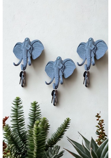 Oxyteez Fil Figürlü Bereket Biblosu Çok Renkli Renk Reçine Tasarım Ev Ve Ofis Dekorasyonu