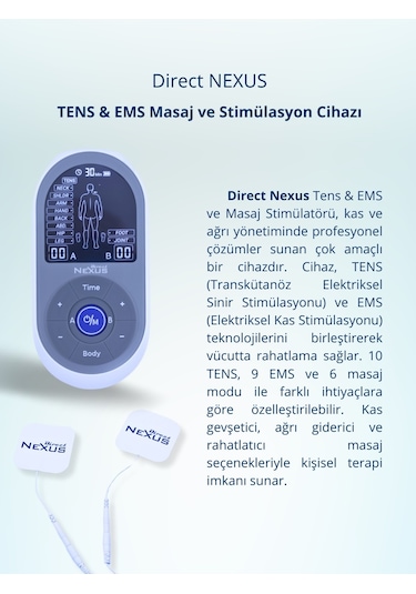 Direct Nexus Tens Ve Ems Masaj Aleti