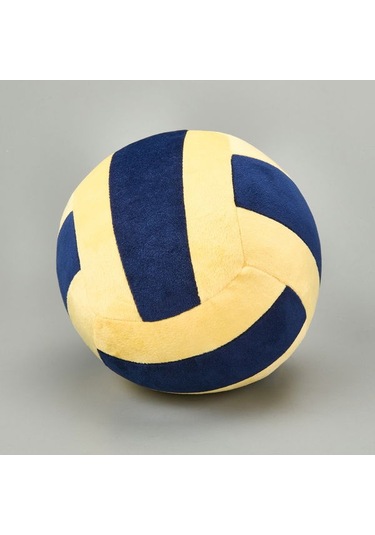 Evidea Soft Voleybol Topu Figürlü Yastık - Lacivert / Sarı - 20 Cm Lacivert / Sarı