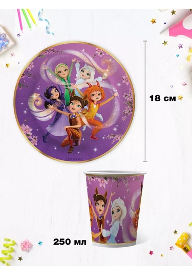 Nd Plej Tek Kullanımlık Yemek Seti, Tabaklar Ve Bardaklar, Tsarevna 188377057 100 adet