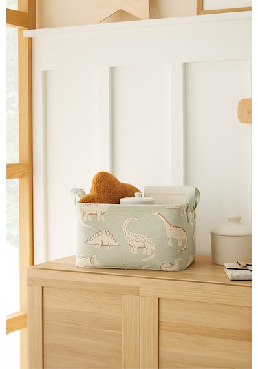 Ocean Home Textile Çocuk Odası Dinozor Sepet 30 x 21 x 18 cm