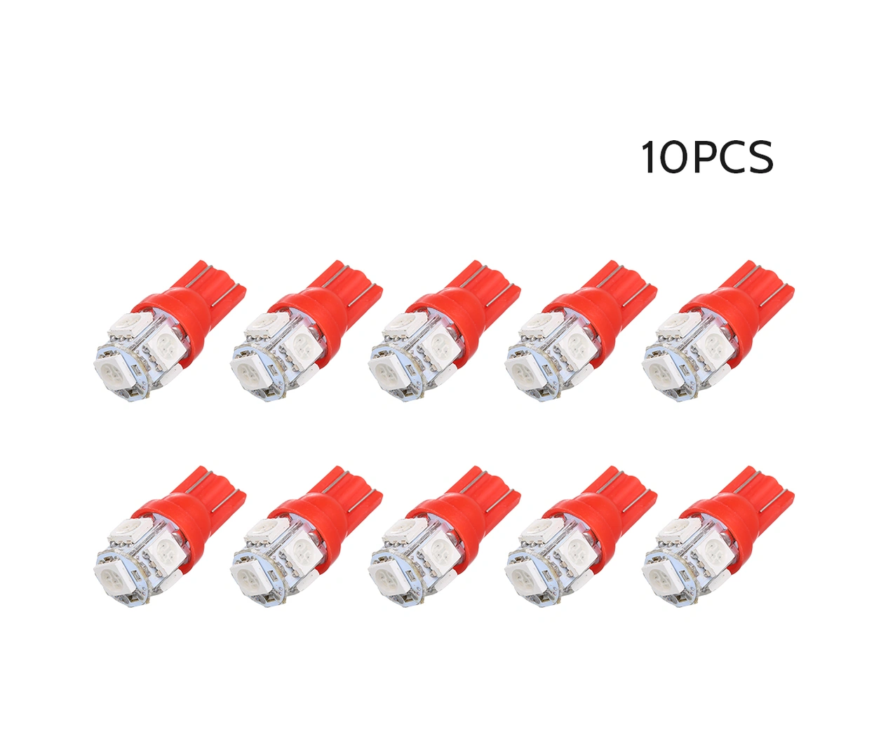Youmex 10 Adet T10 Tabanca 5 Led Araç Lambası Dc12v 1w Kırmızı Işık Yüksek Parlaklıkli Dayanıklı