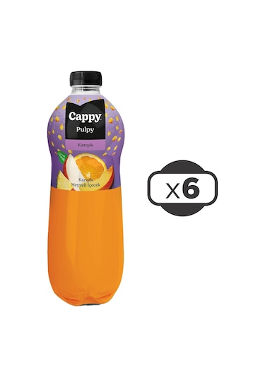 Cappy Pulpy Karışık Meyveli İçecek 6 x 1 L