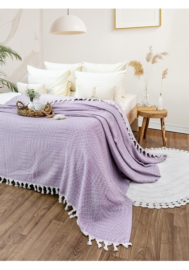Battaniye Pamuk Riona 180x200 Cm Lila