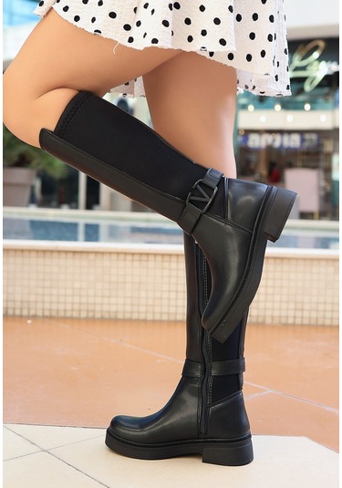 Diona Siyah Cilt Çizme Siyah