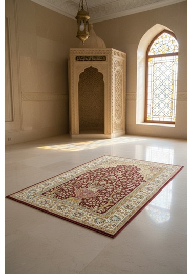 Lüks Dijital Baskılı Yumuşak Diz Acıtmayan Seccade Çok Renkli