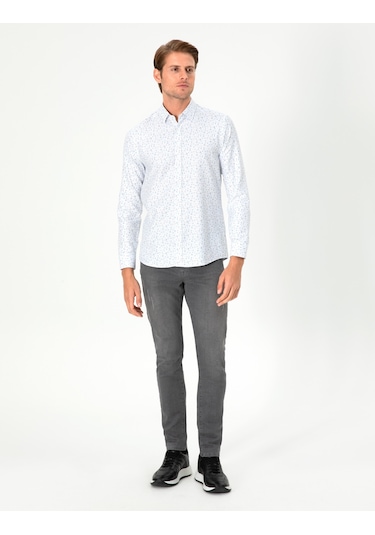 Pierre Cardin Erkek Mavi Gömlek Desenli 50298170-vr036 Mavi