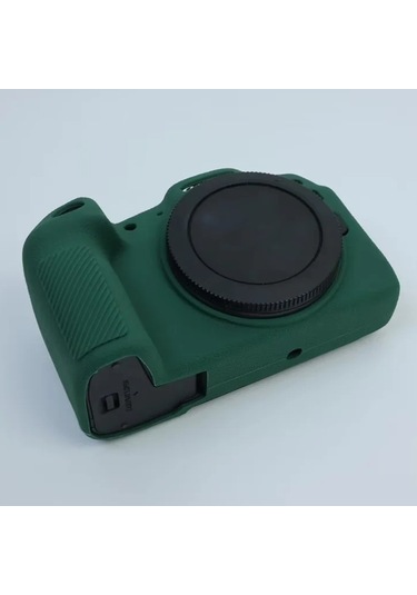Butu Canon Eos R8 Kılıf İçin Çizilmeye Dayanıklı Silikon Kamera Kılıfı Koruyucu - Siyahımsı Yeşil