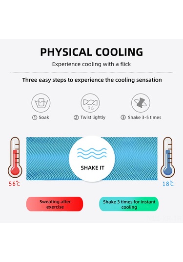 Xiyyadms 3'lü Spor Soğuk Hisli Havlu - Mavi+kral Mavi+gri 30x100cm Hızlı Kuruyan, Teri Emici, Spor, Outdoor Ve Yaz Kullanıma Uygun Çok Renkli