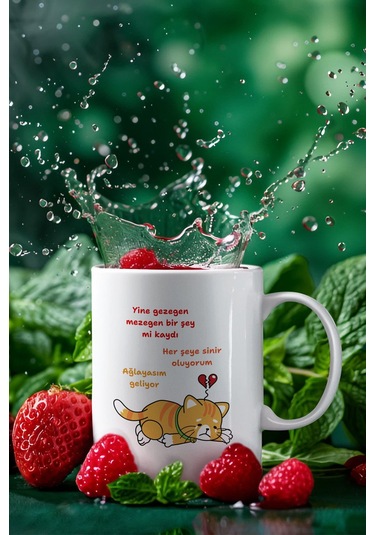 Ağlayasım Geliyor Baskılı Eğlenceli Hediyelik Beyaz Kupa Bardak