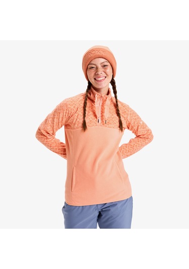 Roxy Sayna Half Zipped Kadın Pembe Polar Üst Erjft04831 Pembe