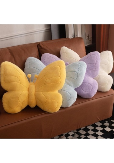 Suntek Kelebek Şeklinde Yastık Hediyesi Rahat Sevimli Yatak Pembe