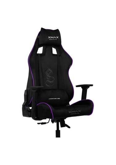 Rio Pus Balerion Terletmez Kadife Kumaş Siyah Gaming Oyuncu Koltuğu -12 Siyah