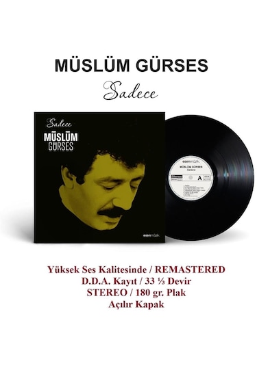 Müslüm Gürses - Sadece + Kapak Hediyeli Plak