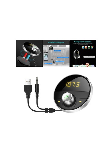 Homyl Araba Mp3 Çalar Kablosuz Bluetooth 4.1 Fm Radyo Gümüş