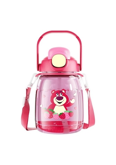 Çift Içme Potası Göbek Bardak Plastik Bardak Büyük Kapasiteli Çocuk Su Bardağı 1k1a8k Açık Pembe