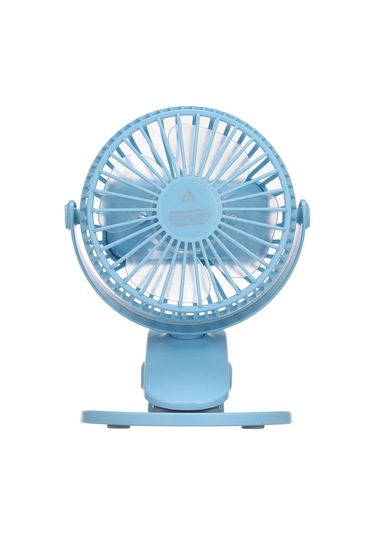 Vkemall Fan 3 Rüzgar Hızı, Usb Şarj, 360 Derece Dönüş, Mavi Mini Masa Fanı