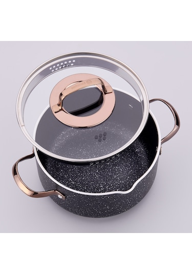 Korkmaz Galaksi 7 Parça Rosa Gold Tencere Seti