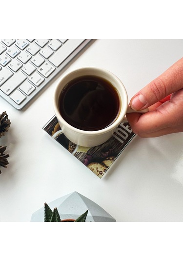 Decorita Cam Bardak Altlığı | Always Good Idea | 4'lü Takım Çok Renkli