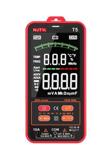 Njty T5 6000 Sayım True Rms Evrensel Siyah Dijital Multimetre