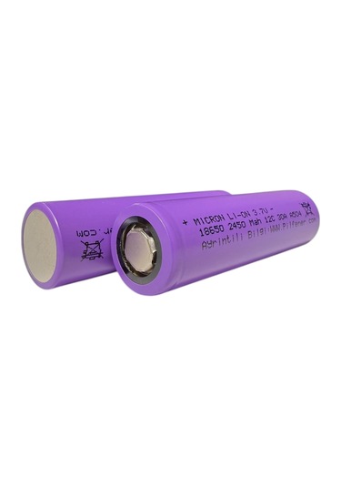 18650 3.7v Volt 2450 Mah 12c Lityum Şarj Edilebilir 10 Adet Pil Batarya